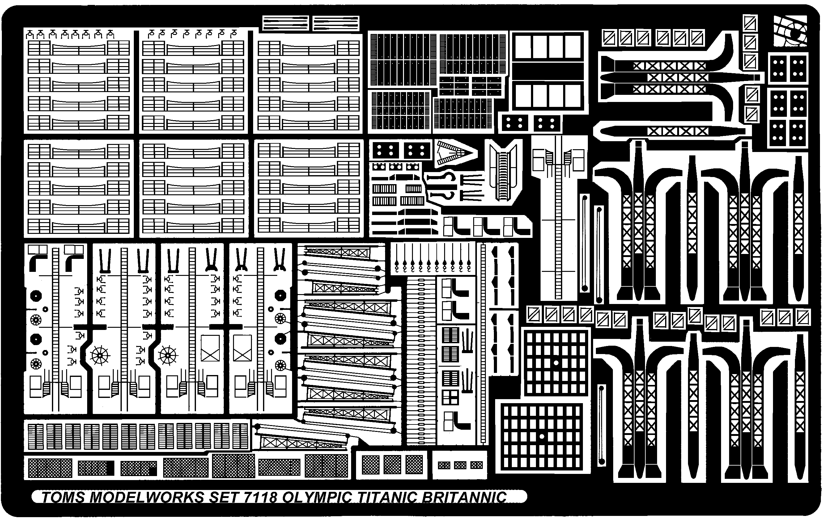 7118 Olympic Titanic Britannic details